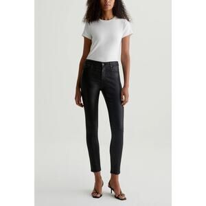 AG Adriano Goldschmied The Farrah High-Rise Coated Skinny Ankle Jeans Size 25